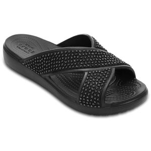 Crocs Sloane Embellished Slide Sandals Shoes Black Womens Size 6 Slides